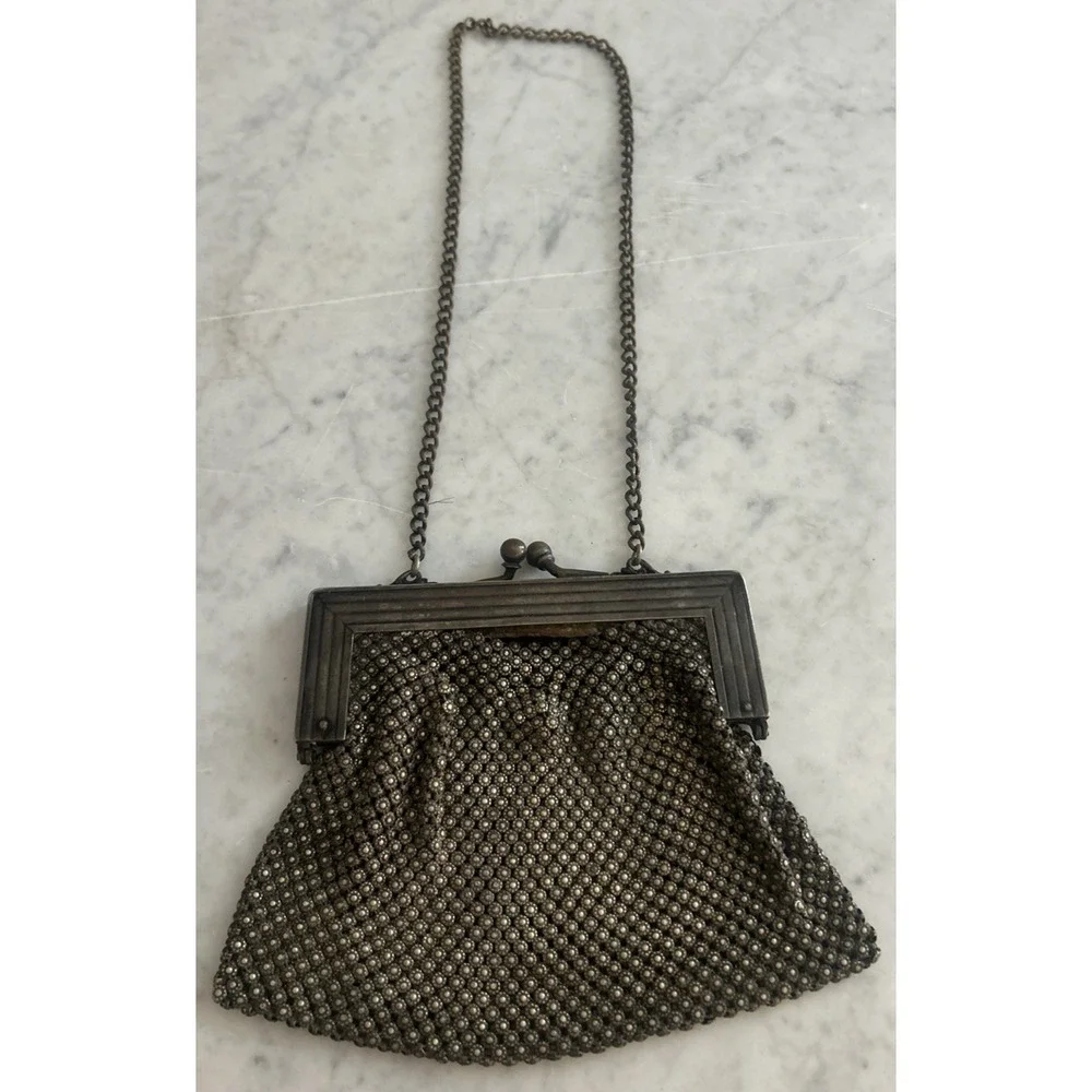 German Silver Mesh Purse Satchel